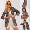 Suit Women's Slimming British Style Leopard Print Snake Print Long-sleeved Jacket Loose Buckle-free Elegant Business Suit