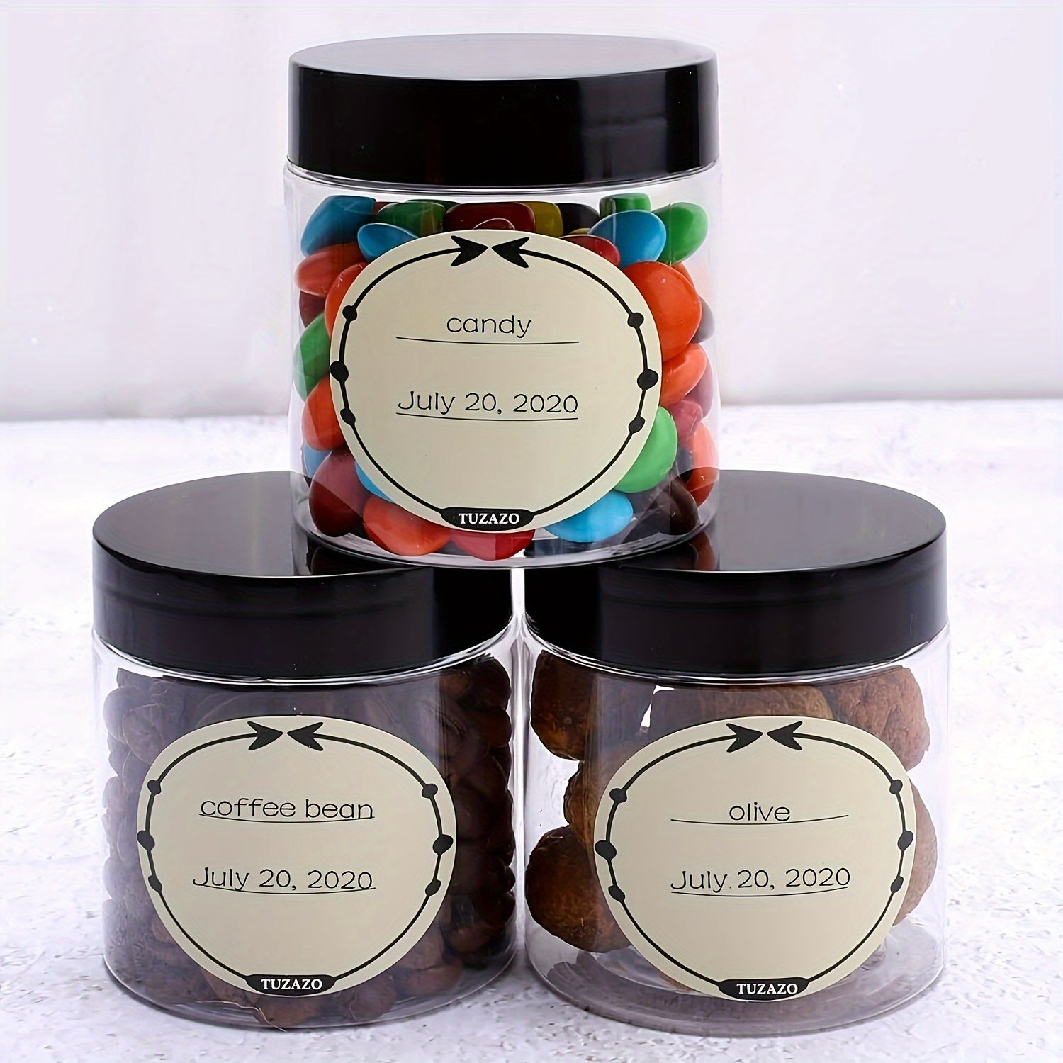 50-Pack 4oz Plastic Jars with Lids and Labels - BPA-Free Clear Round Multipurpose Containers, Hand Washable with Flip Top for Lotions, Creams, Body Butters, Slime, Cosmetics, Beads, Samples & Travel Storage - Reusable & No El