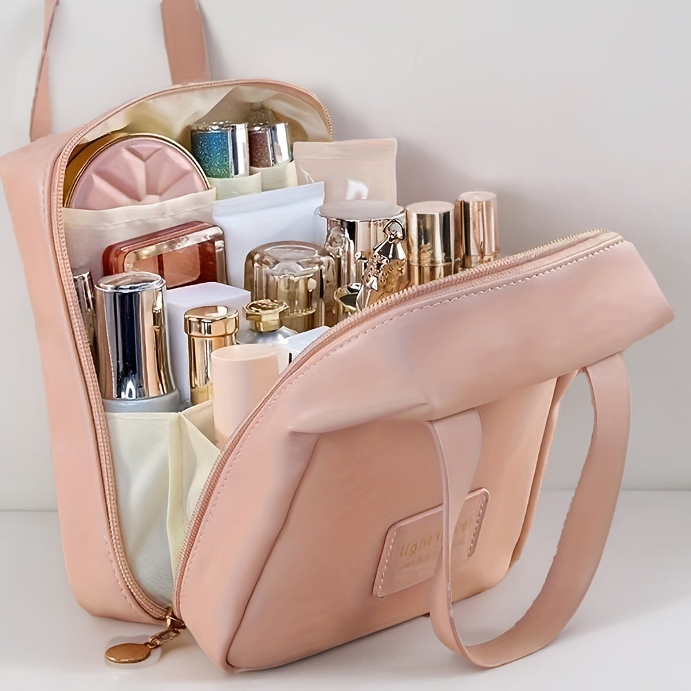 An exquisite and practical makeup bag, compact and high-end hand-held cosmetic storage bag, good-looking travel toiletry bag, essential for traveling