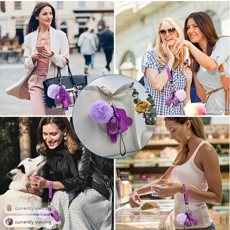 9pcs Ultimate Safety Keychain Set - Keychains with Personal Alarm, Self-Defense Security Accessories, and Stylish Design for Women's Daily Protection and Peace of Mind