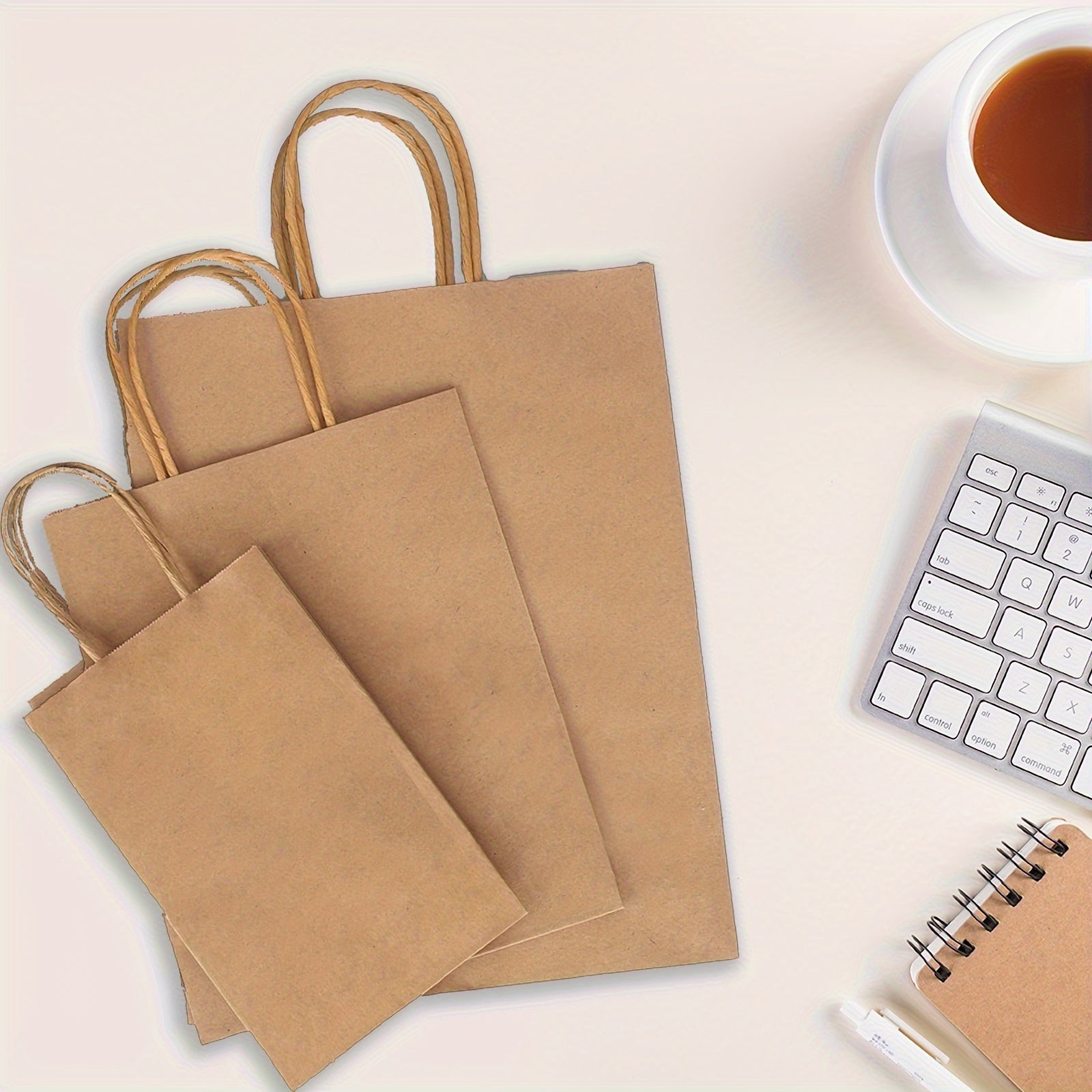Superlele 150pcs Paper Bags In 3 Sizes, Brown Paper Bags With Handles Gift Bags Bulk, Kraft Paper Bags For Wedding Gift Wrapping, Shopping Bags, Retail Bags, Party Bags, Favor Bags And Mother'S Day Gift Wrapping, 8/10/12 Inch