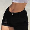 Women's Street Style Summer Ripped Mid-Rise Denim Shorts Hot Pants - Distressed Details, Machine Washable, Casual Comfort for Warm Weather