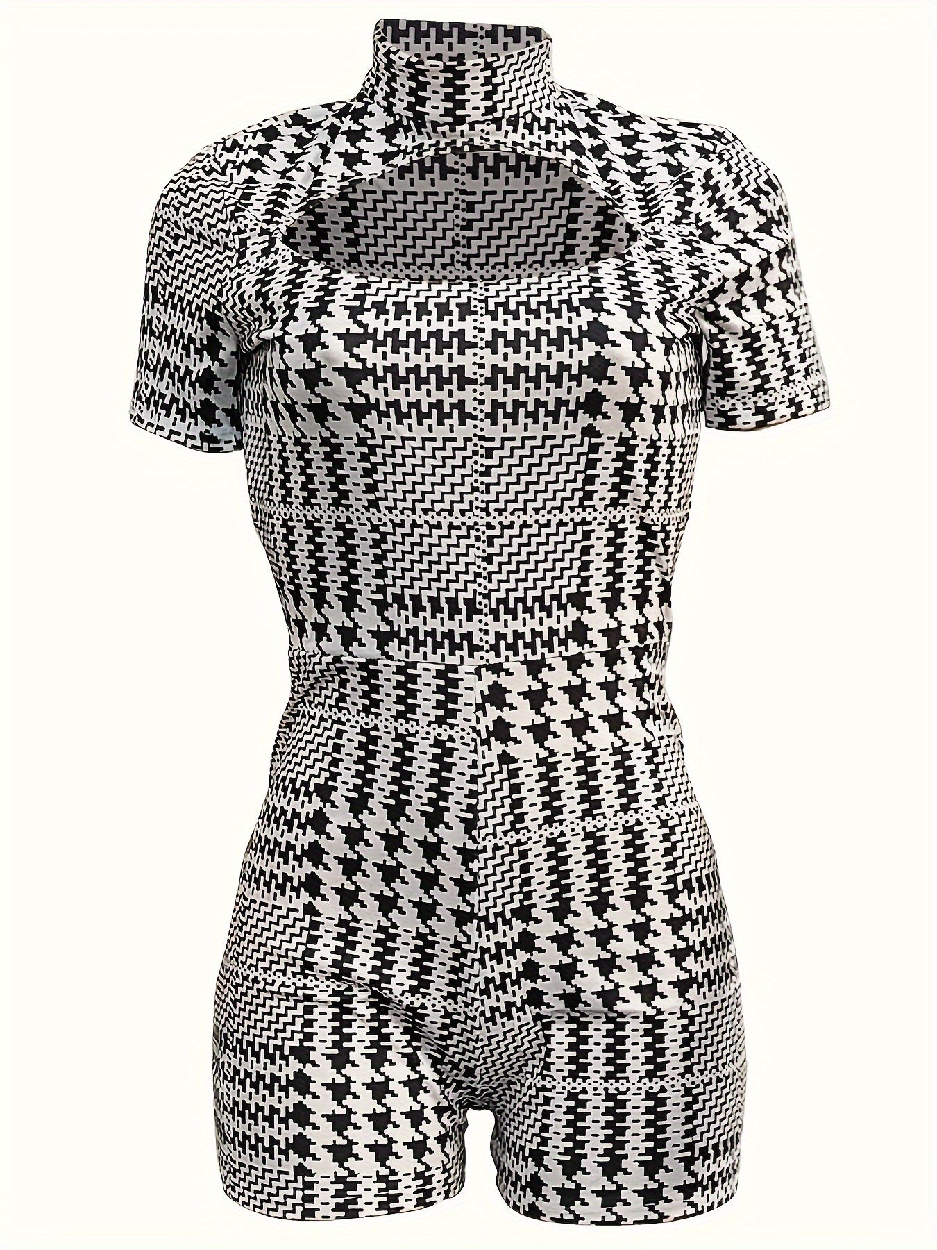 Women'S Y2K-Inspired Black and White Print Jumpsuit with Cut-Out Detail - Sexy, Sleeveless, High-Waisted, Summer Fashion for Adults, Adult Fashion Jumpsuit | Playful Fashion | Highwaisted Jumpsuit