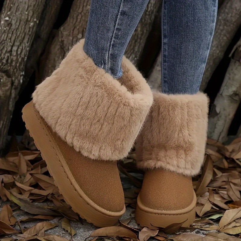 Warm and Comfortable Women's Snow Boots, Non-slip Ankle Boots Suitable for Winter Outdoor Activities