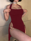 Women'S Fashion Solid Color Halter Bodycon Sexy Dress, Mini Short Dress for Valentine'S Day Date, Spring And Summer Dress [Peach Pink Direction]