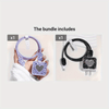 5pcs Purple and Black Glitter Charger Protective Case for Apple 20w for14 Pro Max/13/12/11 Charger and Data Cable Wrap Protection Set