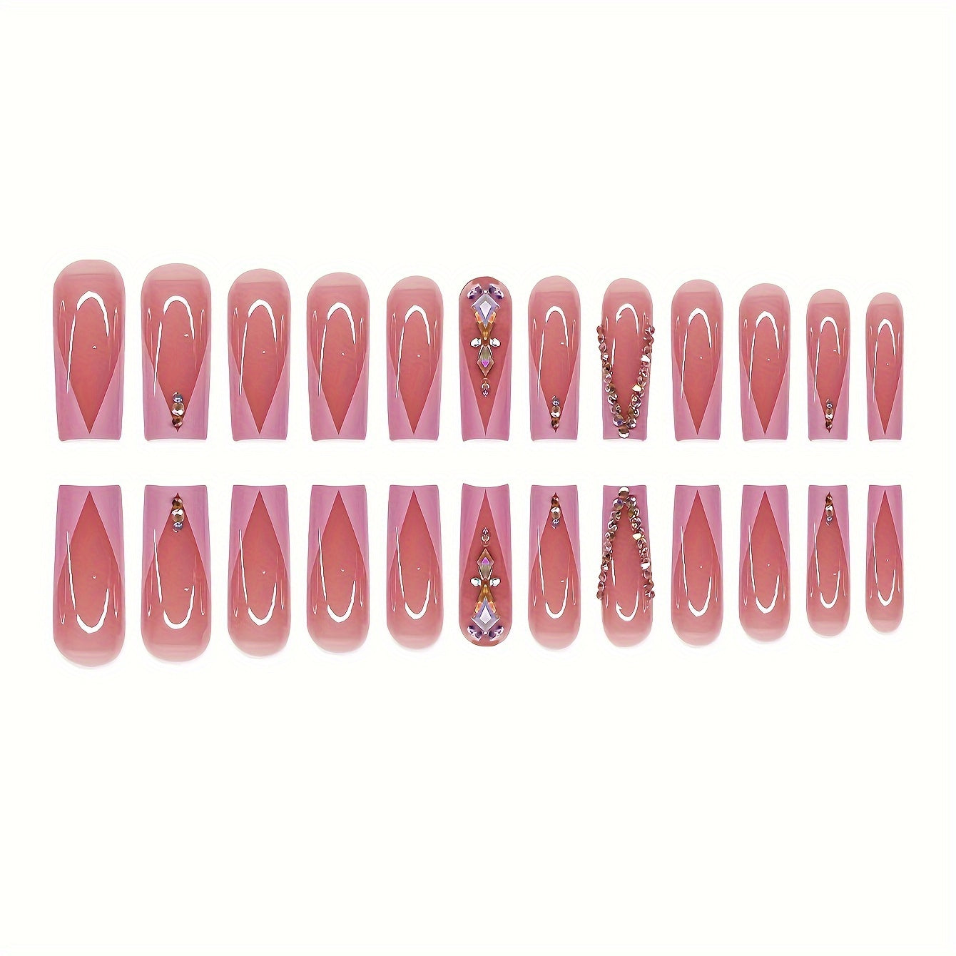 48pcs hand and foot combination set with medium size square press-on nails with love pattern - sparkling diamond marble design suitable for all women, comfortable to wear at parties, celebrations, and daily wear, easy to oper