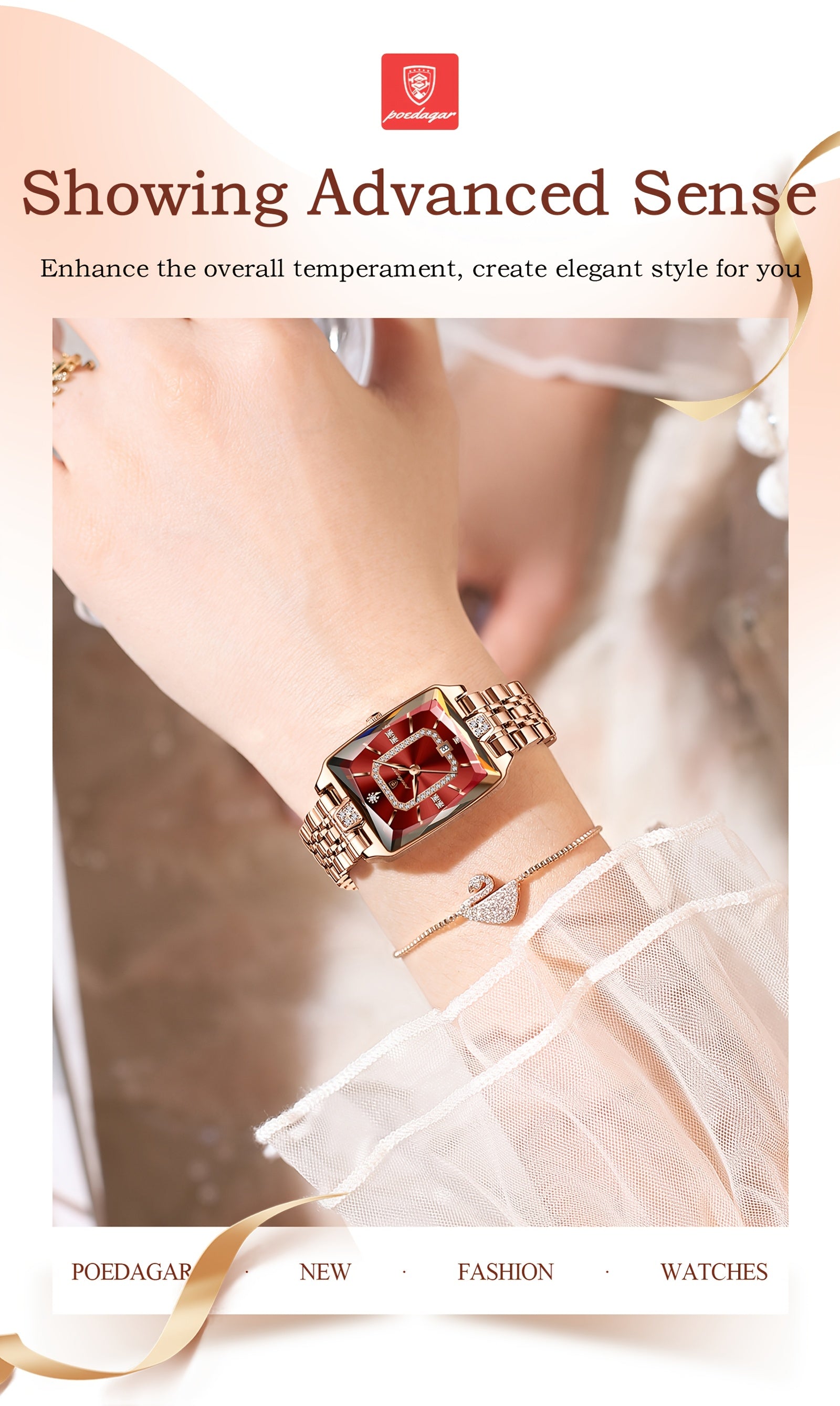 POEDAGAR Fashion Students Korean Casual Ladies Watch Luxury Stainless Steel Best Selling Simple And Elegant Quartz Wristwatch.