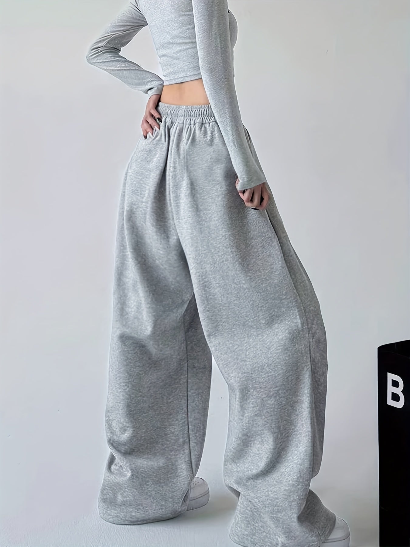 Women's Angel and Devil Wing Print Joggers - Casual Loose Fit Wide Leg Sweatpants with Drawstring Waist, Black Polyester, Versatile Clothing|Bold Print Leggings|Glossy Fabric Pants