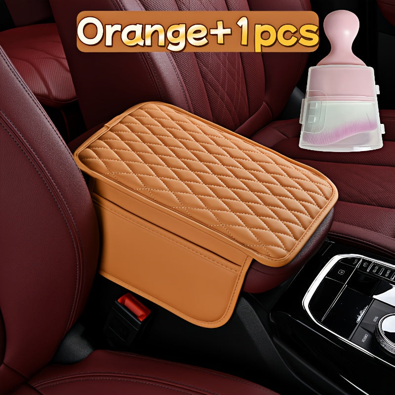 High Quality Armrest Box Pad Combination Set, Armrest Box Protective Cover PU Leather Storage Pad, Multiple Colors to Choose From