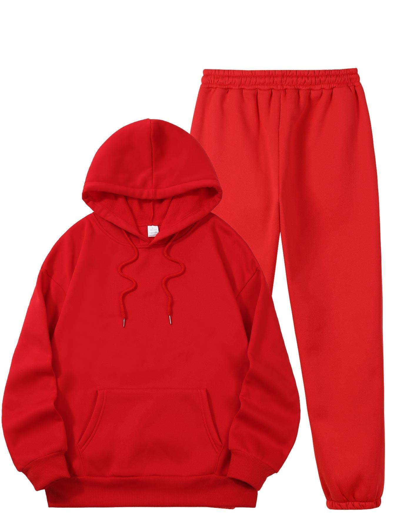 No Worries GOD Got Me Printed Women's Casual Sports Set, Sports Kangaroo Pocket Hoodie Set, Women's 2pcs Warm Set