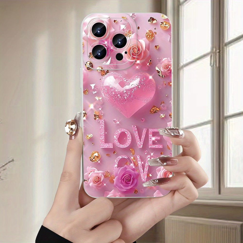 A Trendy Heart-Shaped Phone Cover Ideal for Valentine'S Day, Suitable for Iphone Models 16/15/14/13/12/11/XS/XR/X/7/8 Plus/Pro/Max/Mini - a Fashionable Choice That Accommodates Everyone And Makes a Great Present for Friends,