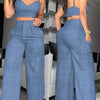 Suit Vest High Waist Wide Leg Casual Trousers for Women