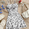 Women's New Floral Print Halter Dress Fashionable Elegant Suitable for All Seasons