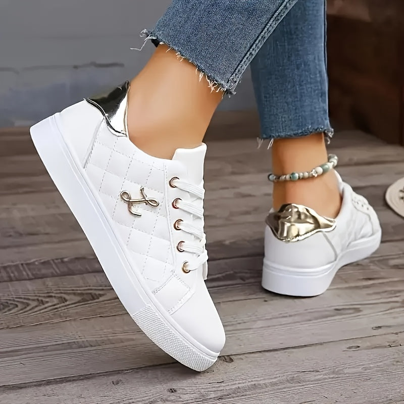 Women's Fashion Sports Shoes, Quanzhou, Low-top Lace-up Plain Casual Shoes with Fabric Insole and Lining, Artificial Material Upper, Soft Sole, Comfortable for All Seasons
