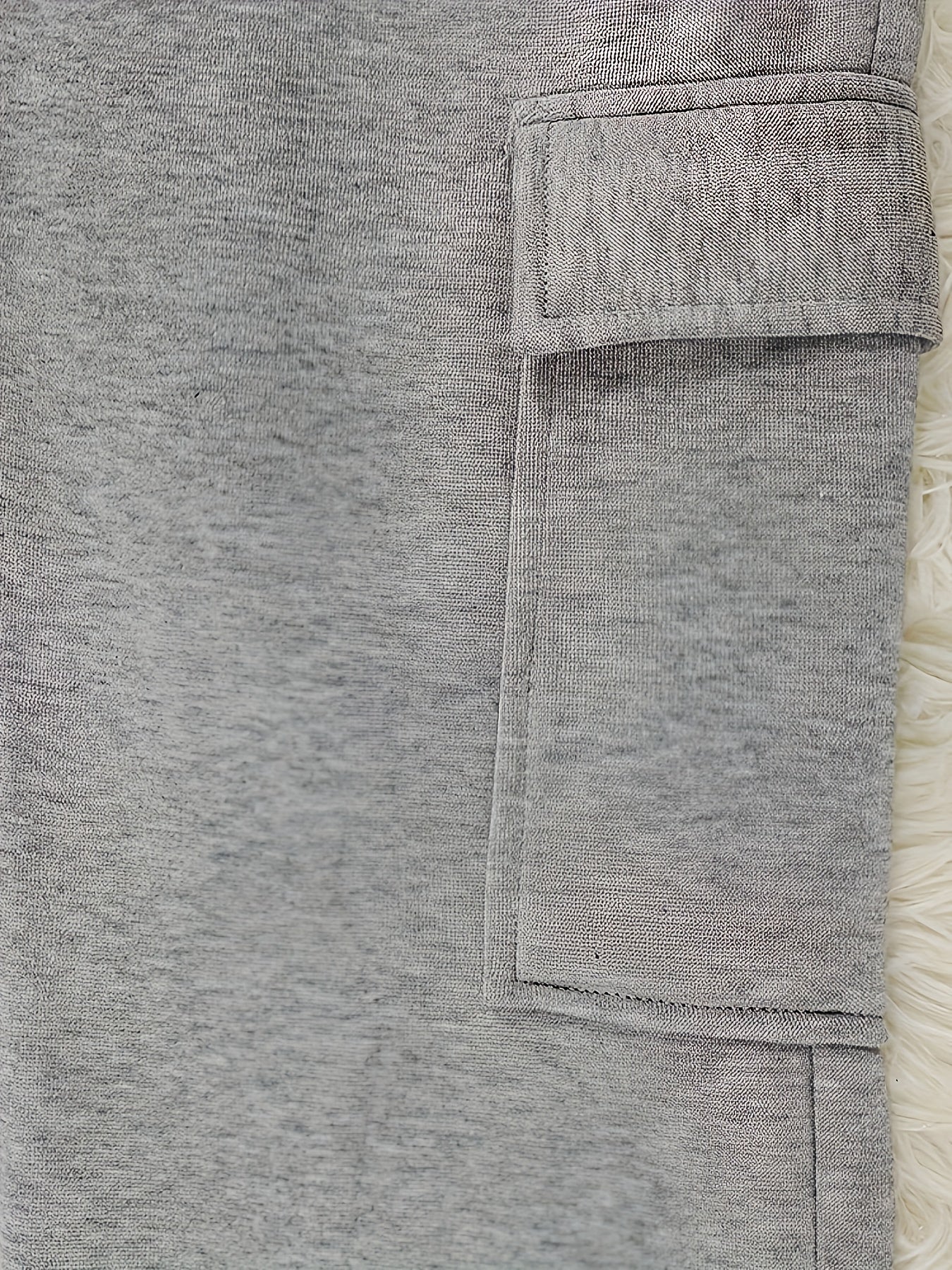Solid Straight Leg Pants, Casual Flap Pocket Drawstring Elastic Waist Pants, Women's Clothing