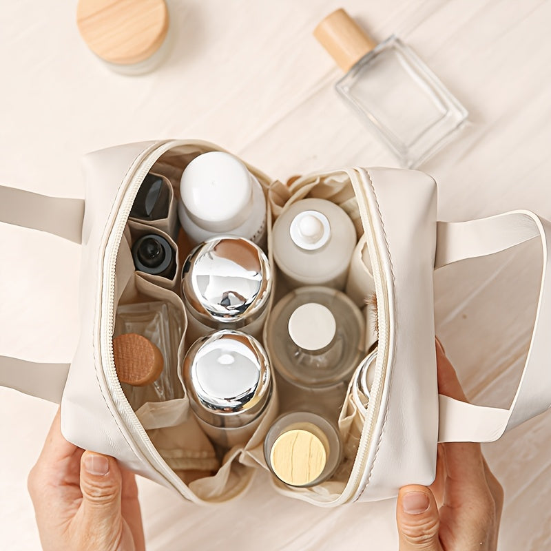An exquisite and practical makeup bag, compact and high-end hand-held cosmetic storage bag, good-looking travel toiletry bag, essential for traveling