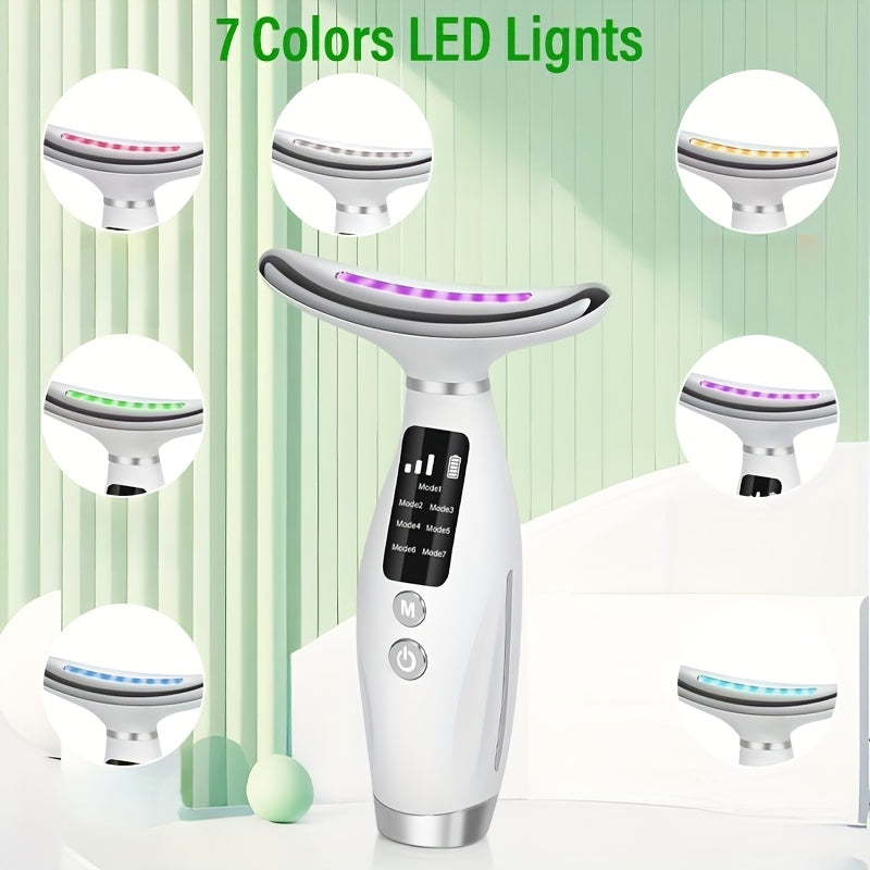 All-in-One Facial & Neck Rejuvenation Device - Cleansing, Microcurrent, Warm Moisturizing | Rechargeable Lithium Battery | Ideal Gift for Women, Beauty Device|Modern Aesthetic|Ergonomic Design