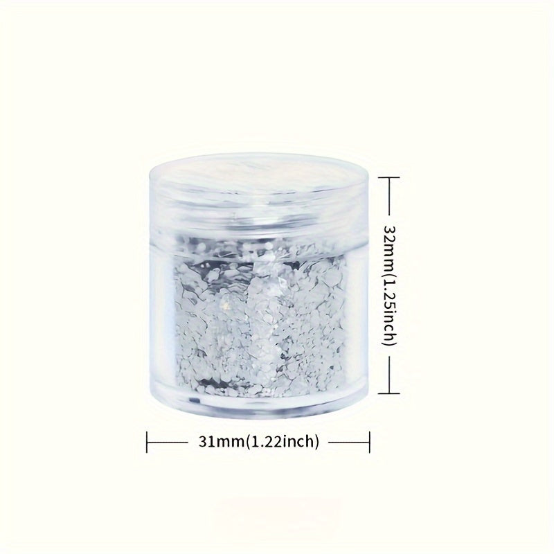25 Jars/set Iridescent Nail Art Glitter Sequins Set Holographic Colorful Sparkly Hexagon Flakes Bottled Nail Sequins