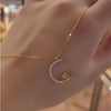 Star Moon Super Sparkle Exquisite zirconia Ramadan Pendant Necklace, Minimalist Elegant Cute And Versatile Daily Wear Clavicle Chain Jewelry
