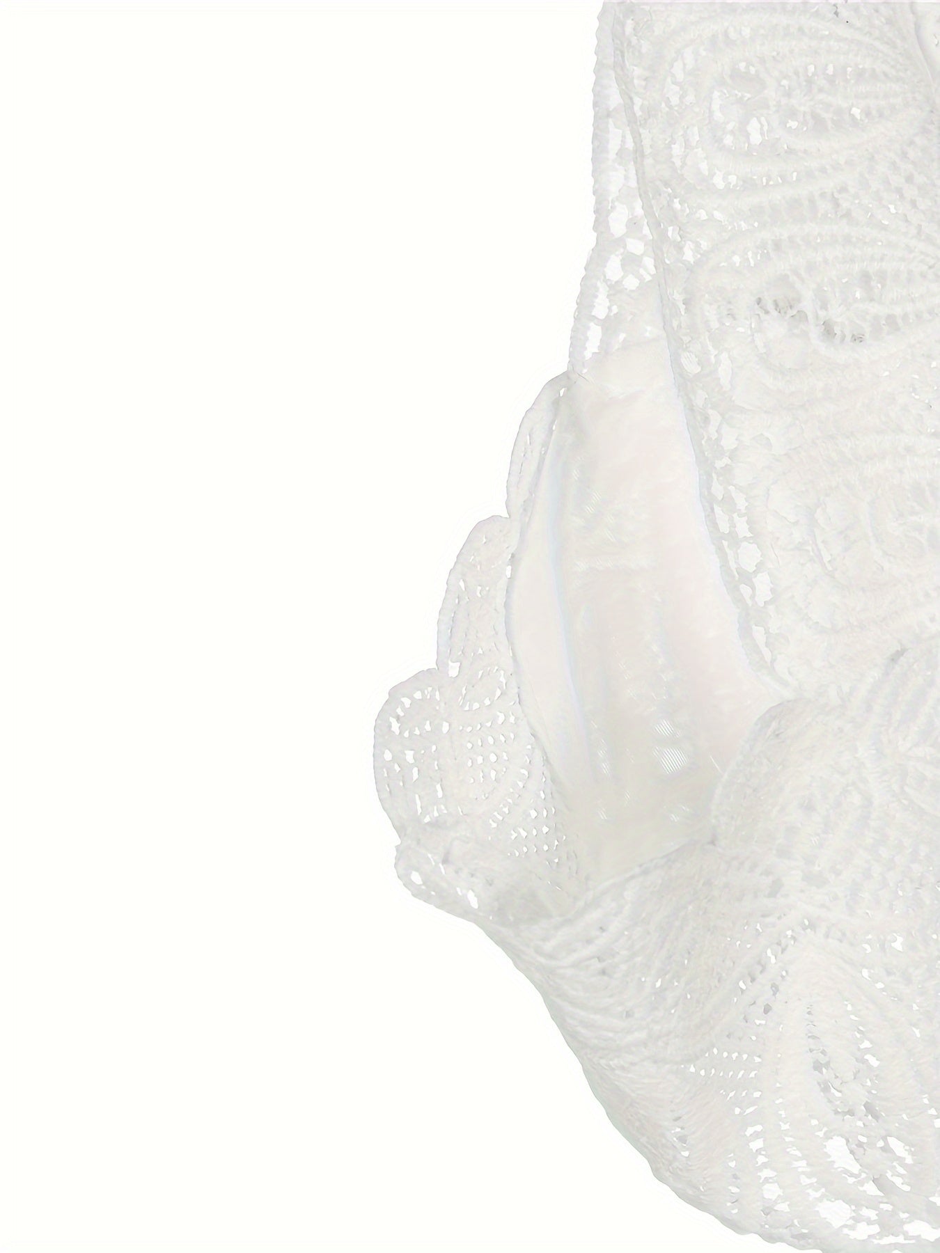 Women Hollow Out Lace Halter Dress, Crochet High Waist Pleated Maxi Dress Wedding Party Dress