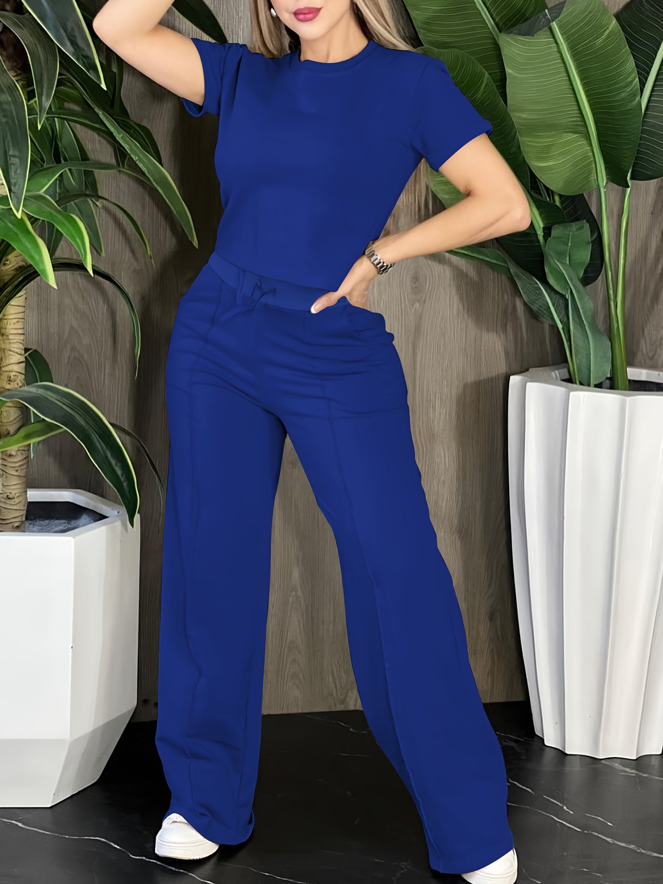 9001 Directional Vacation European And American Outdoor Sports Leisure Home Vacation Style Outfit Pants Set