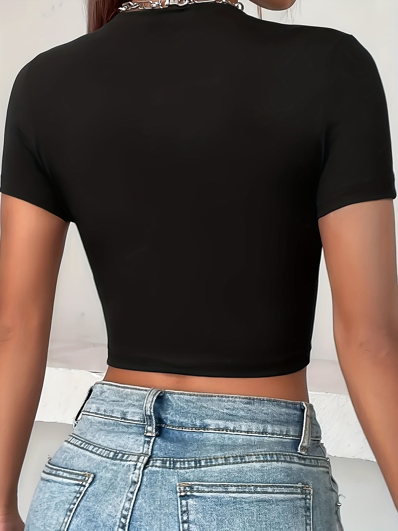 1pc Y2K Style Pink Teddy Bear Graphic Crop Top - Short Sleeve Round Neck Semi-Transparent Polyester Blend Tee for Women, Spring/Summer Casual Wear, Teddy Bear T Shirt
