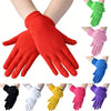 Women'S Polyester and Spandex Mittens, Solid Color, Yarn-dyed, Decorative, Festive, Breathable, Elastic, Short, Thin, for Etiquette Performance Dance