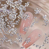 100pcs/bag 1.5*3mm Rhombus Cubic Zirconia Nail Charms, White Glitter Diamond Shaped Rhinestones, Low Allergenic Nail Art Jewelry, Bridal Manicure Accessories, Nail Decoration Supplies for Hand and Foot Care