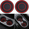 Advanced Silicone Vehicle-Mounted Cup Holder Coaster-Non-Slip, Dustproof, Easy to Clean-Suitable for Most Car Models, Red and Black Design