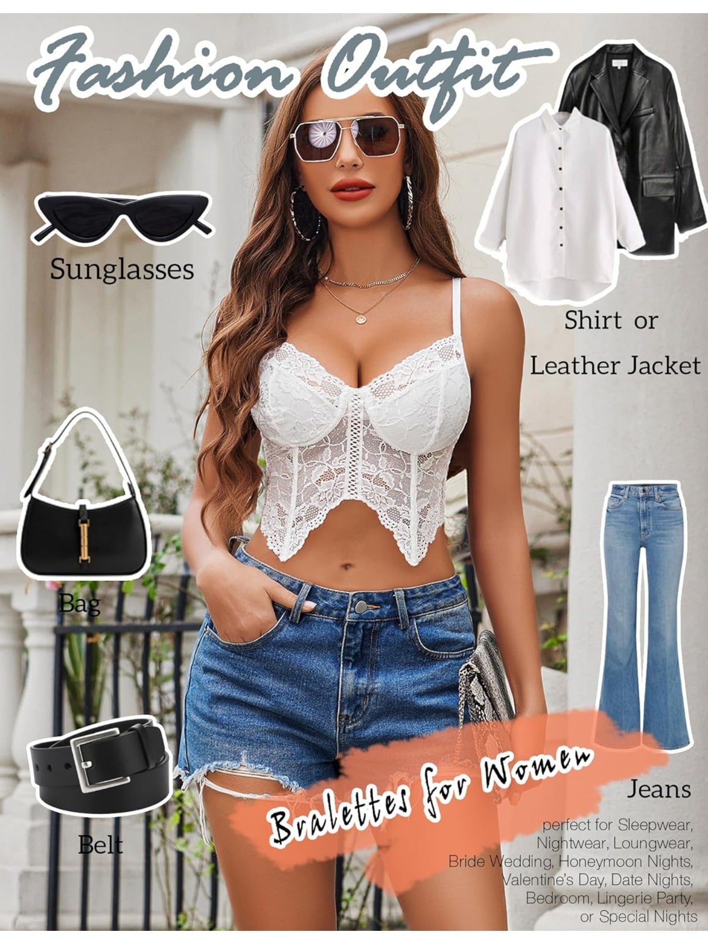 Lace Bralettes for Women Y2k Camisole Lingerie Adjustable Strap Crop Top