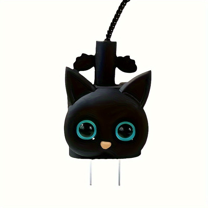 5-Pack Cute Cat Pattern Charger Protector, 18/20W Fast Charging Head Anti-Break Cable Organizer, TPU Material, No Battery, Ideal Gift for Boyfriend/Girlfriend