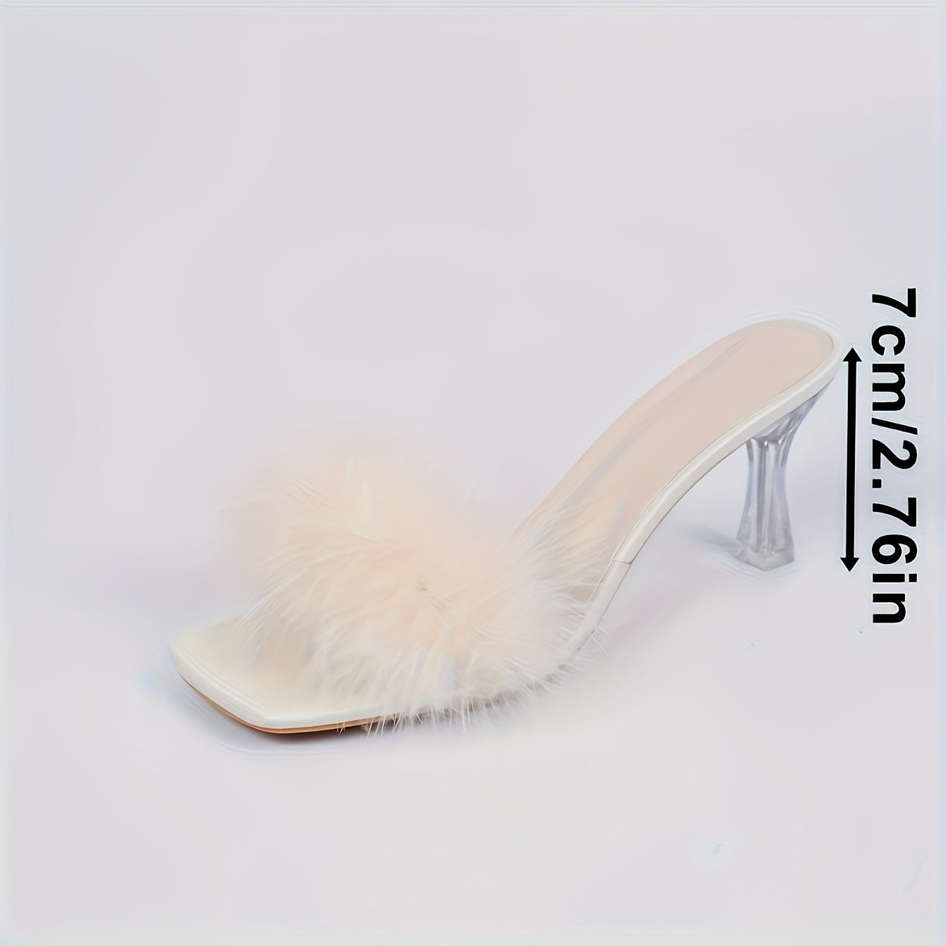 Women's High-Heeled Stiletto Shoes - Solid Color, TPU Sole, Square Toe, Slip-on Closure | All-Season Wear | Sexy Design