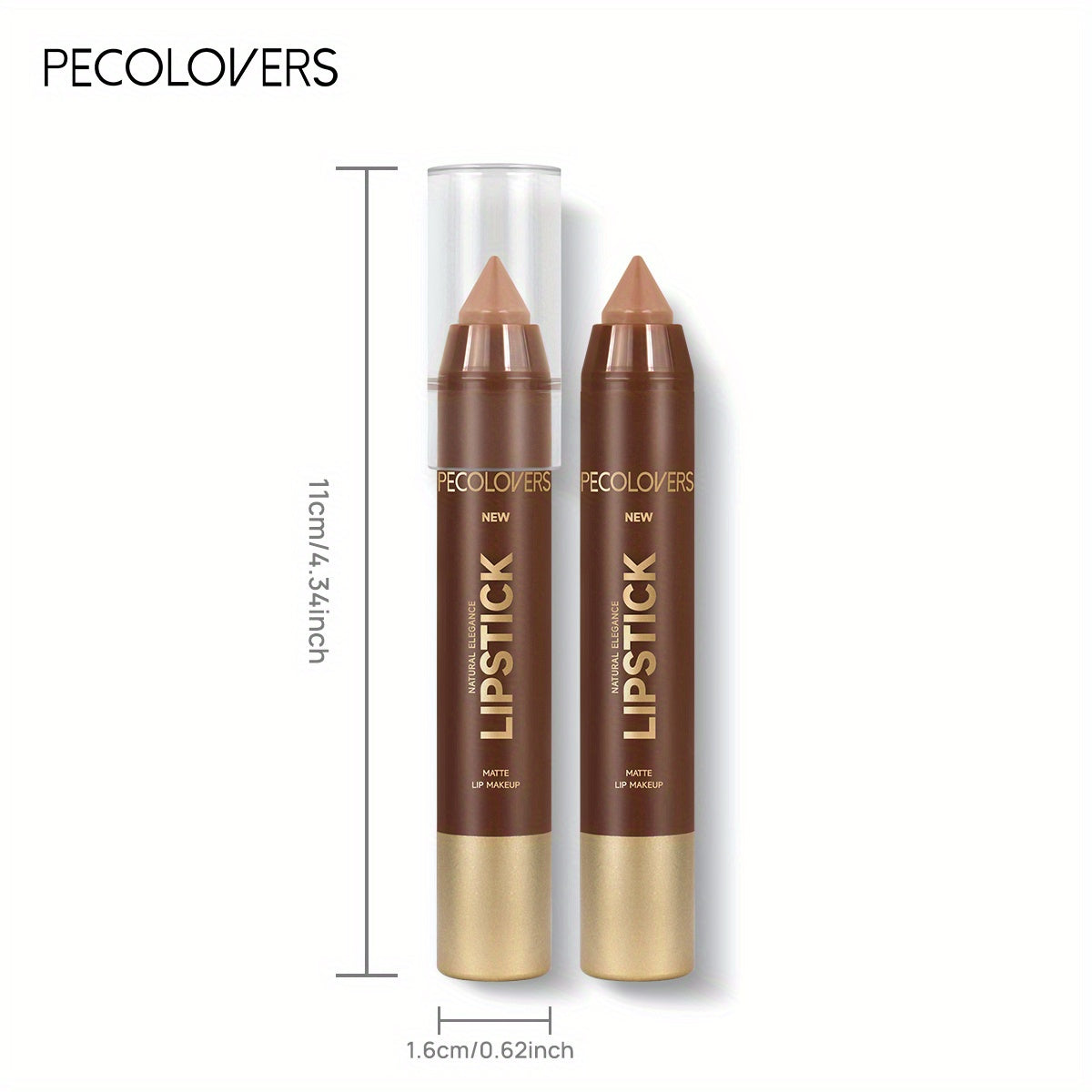 6PCS/Set Lipstick - Matte, Long-lasting, Waterproof, Non Stick Cup, Nude, Brown, Easter Makeup, Easter Holiday Party, Lipstick Pen