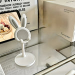 Cute Bunny Adjustable Phone Stand, ABS Material, Universal Desktop Holder, Stable Grip, Portable Design, Ideal Gift for Apple, Huawei, Samsung, Xiaomi & More, Versatile Use