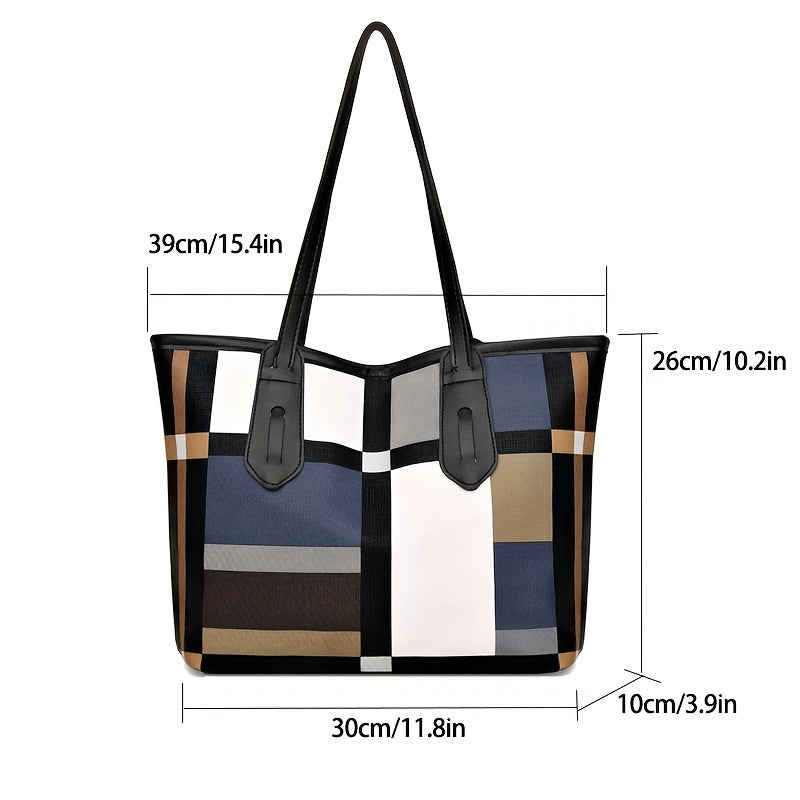 Large Capacity and Versatile Lightweight Tote Bag, Ladies' Fashionable Shoulder Bag for Casual Outing and Daily Commuting