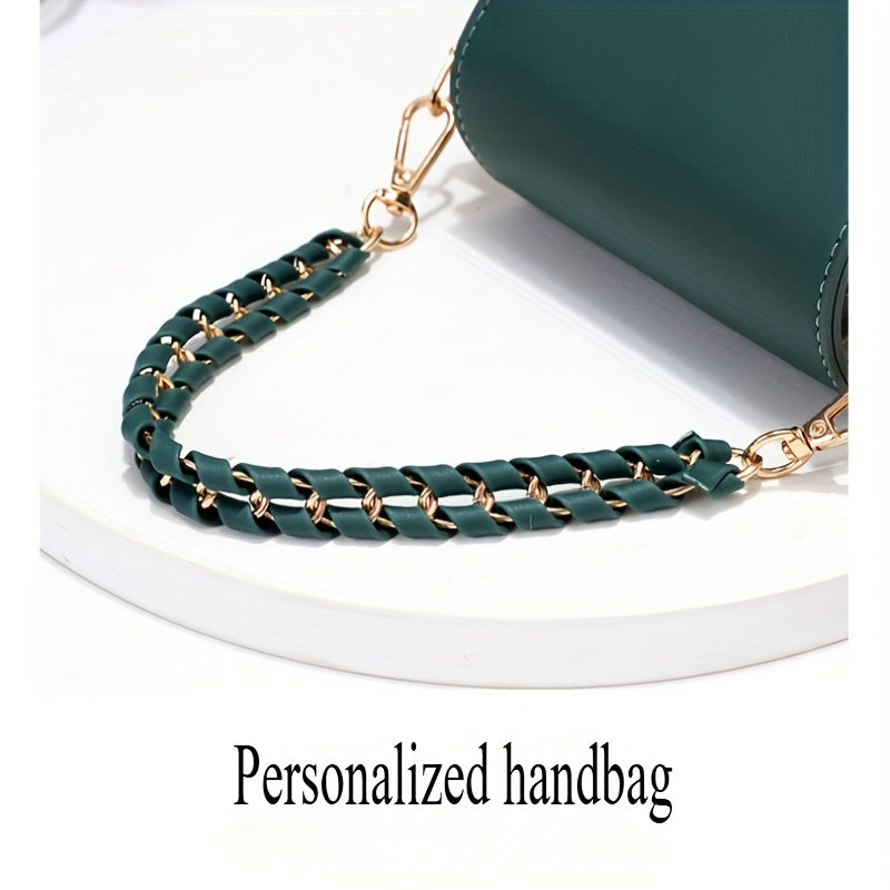 Fashion Mini Plaid Crossbody Bag - Chic Patchwork With Detachable Strap, Adjustable Wide Shoulder Strap, Flap Closure, Chain Decor, Classic Design - Perfect For Daily Use, Travel, And Work