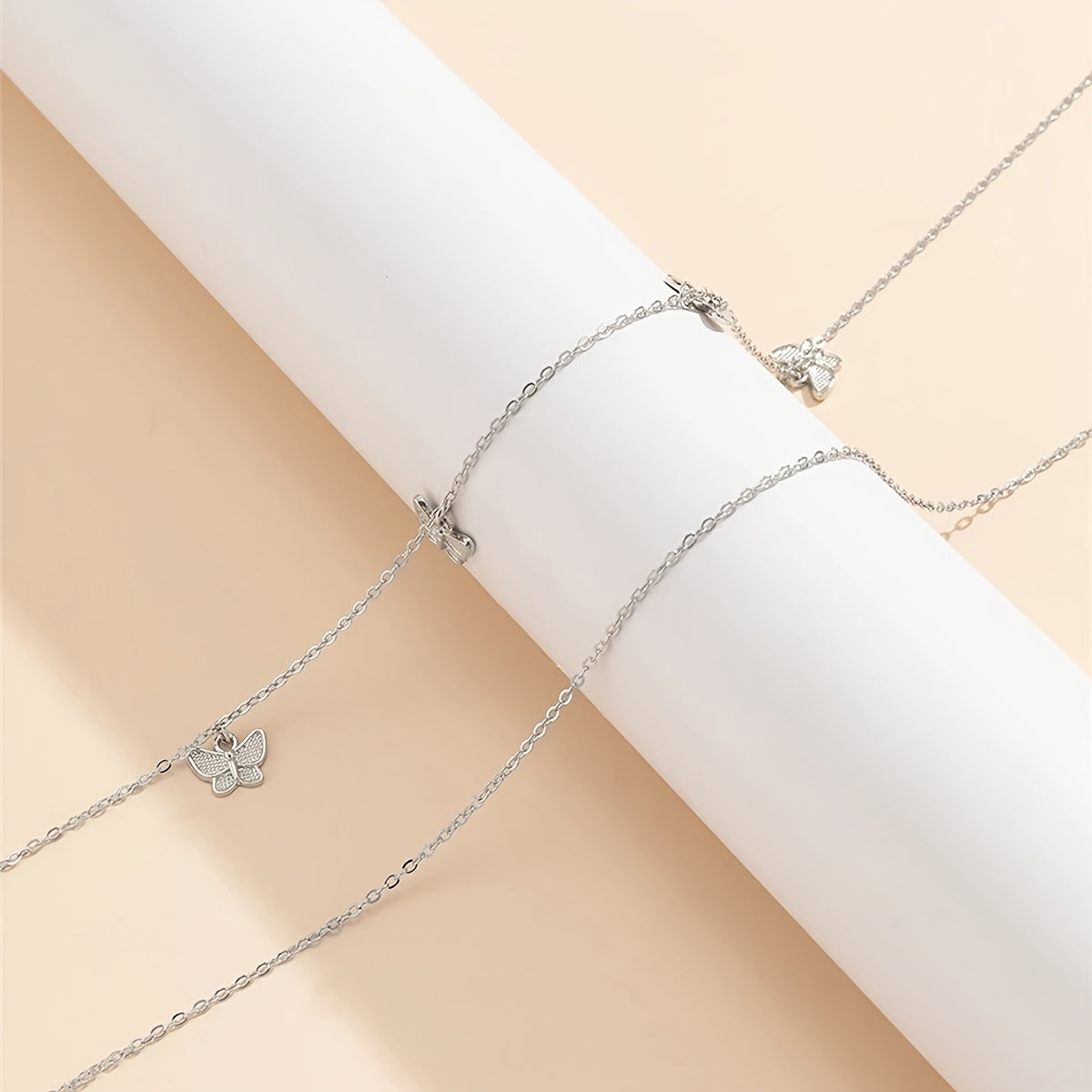Elegant 2pcs Butterfly Pendant Waist Chains for Women - Perfect for Summer Vacations & Casual Attire