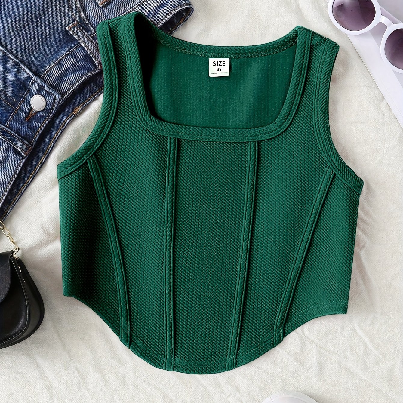 Athletic Fitted Tank Top for Older Kids, Breathable And Comfortable Casual Sportswear.