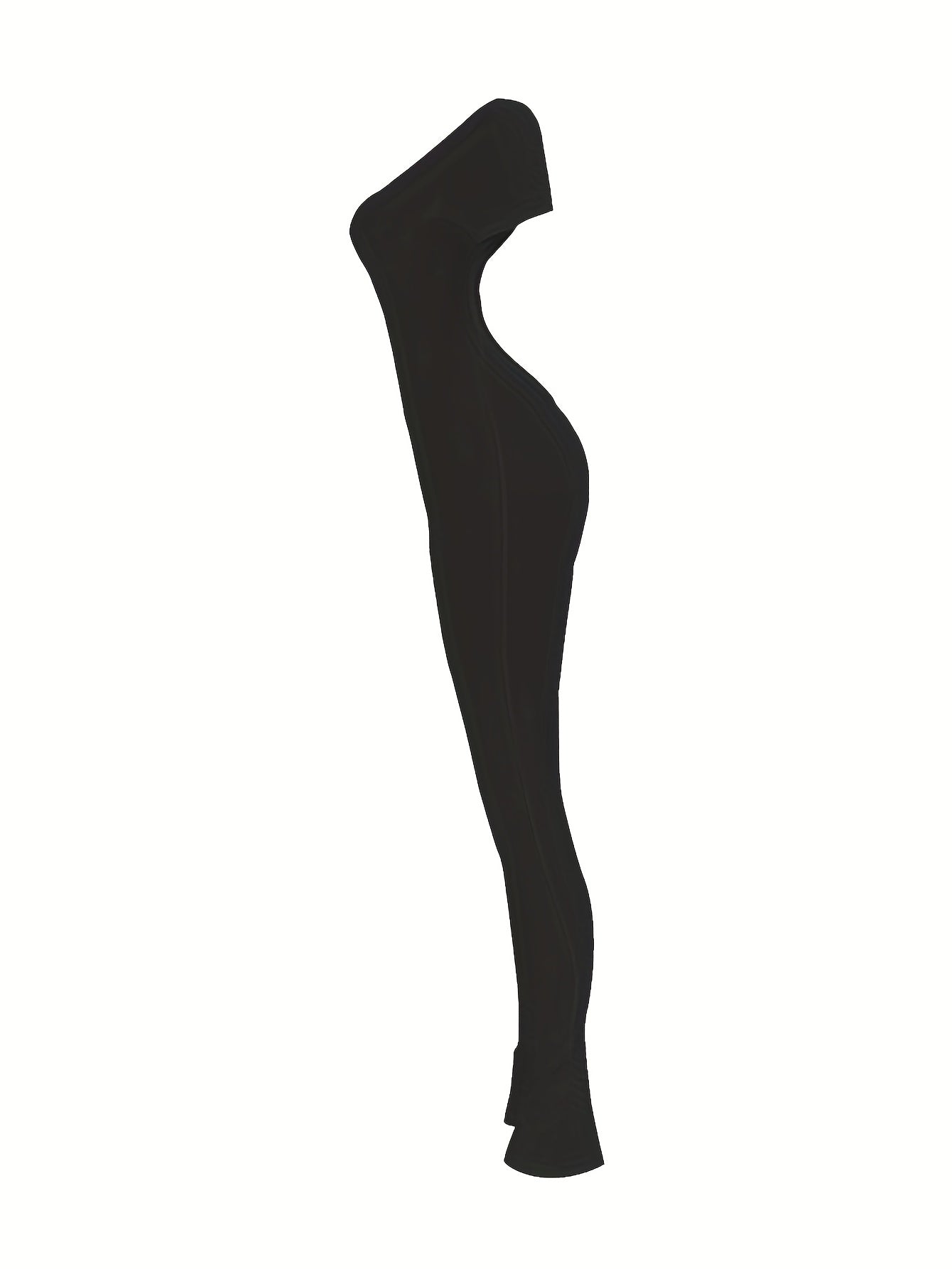 Solid Split Bodycon Jumpsuit, Sexy Backless Long Sleeve Jumpsuit - Stretchy Fabric - For Women - Perfect for Parties & Night Out -  Great Gift for Fashionistas