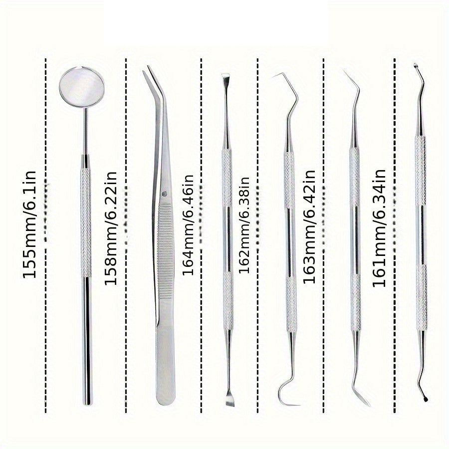 6pcs set, home personal hygiene care set: including tweezers, scraper, and residue remover, with anti slip handle and storage box