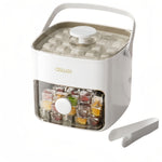 Large Capacity Ice Maker Bucket with Dual Layers and 48 Compartments, Food-Grade Plastic with Built-in Freezer Box, Ideal for Home, Office, and Outdoor Use | Easy-to-Clean Material, Countertop Ice Tray