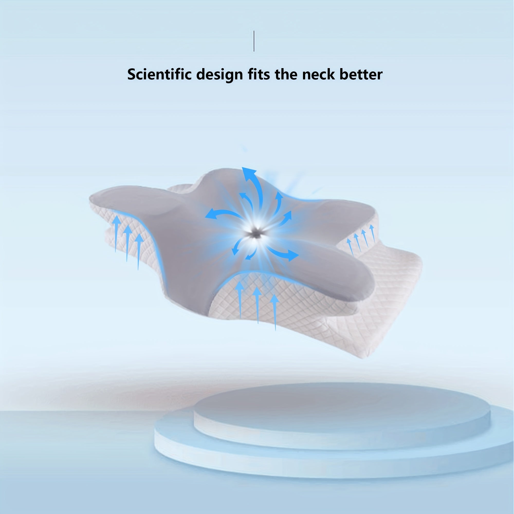 Slow Rebound Breathable Memory Foam Multi-functional Pillow, Cervical Spine Support, Stain-Resistant, Soft, Suitable for All Sleeping Positions