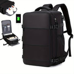 Airline-Approved Waterproof Laptop Backpack - Travel College Computer Bag with Shoe Compartment - Suitable for Both Women and Men