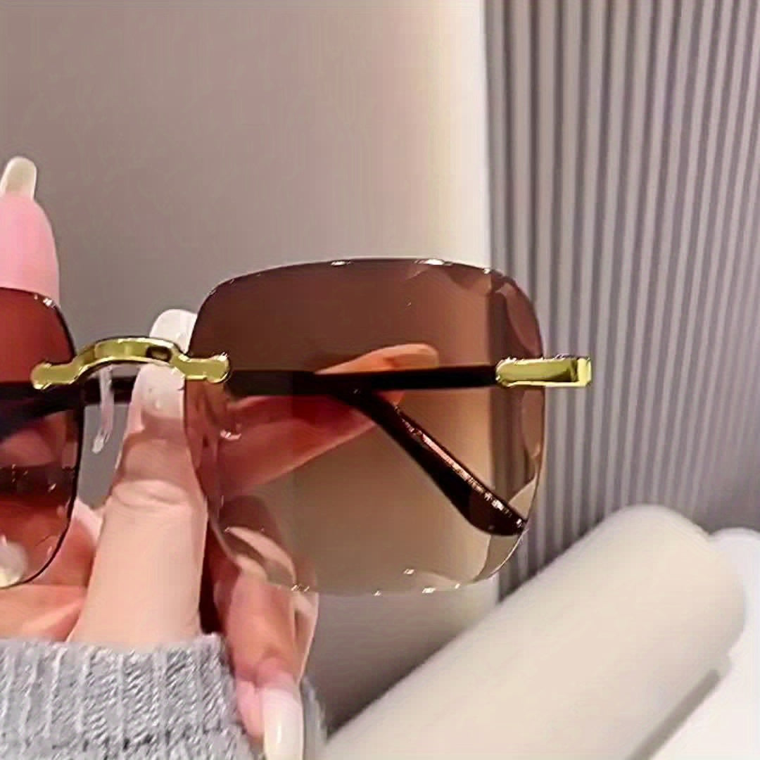 3pcs New Style Frameless Fashion Glasses, Trendy European And American Angular Glasses for Both Men And Women.