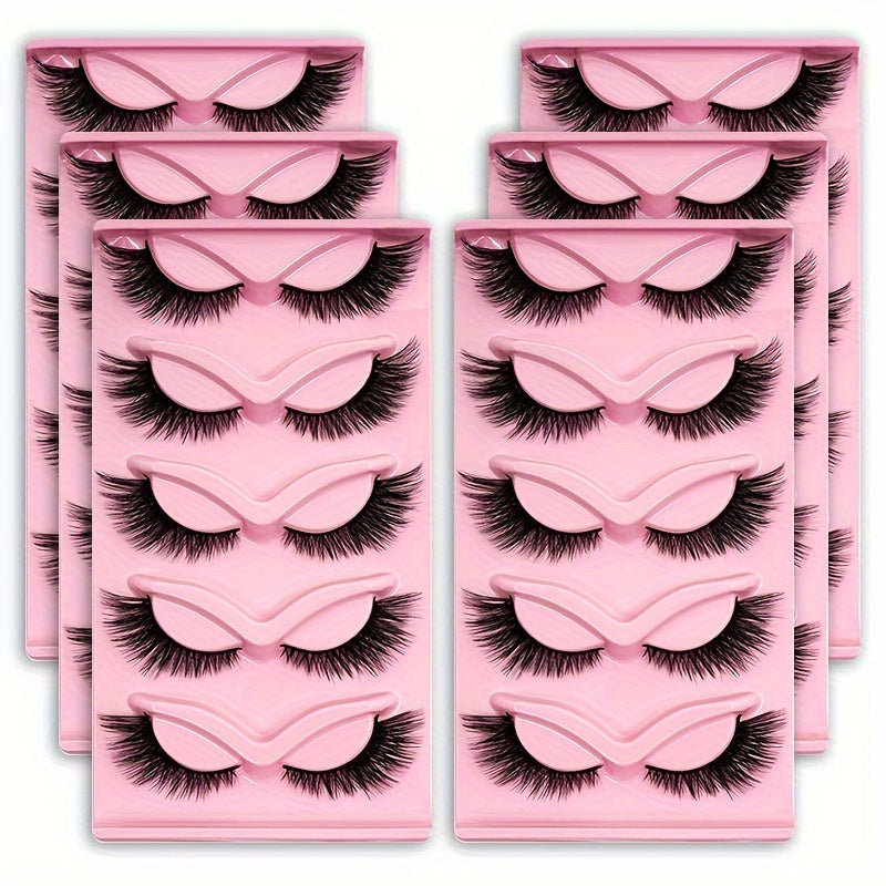 3 Packs of 15-Pair Cat Eye Lashes – Dramatic Wispy D Curl False Eyelashes, Reusable Strip Lashes for Glamorous Makeup & Holiday Gifts