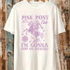 Women'S Pink Pony Club Graphic Tee - "I'm Gonna Keep on Dancing" Print, Casual Crew Neck Short Sleeve T-Shirt, Spring/Summer Fashion Top, Cute and Elegant Styl