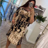 Women's Off-neck Fashion High-end Short-sleeved Printed