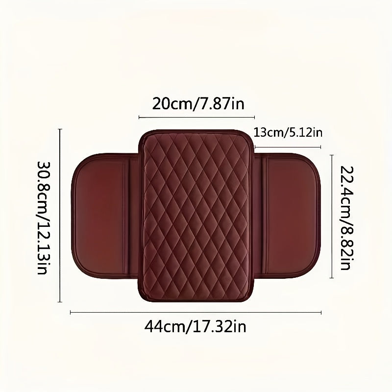 High Quality Armrest Box Pad Combination Set, Armrest Box Protective Cover PU Leather Storage Pad, Multiple Colors to Choose From