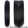 Straight Clip In Hair Extensions Real Human Hair Clip Ins Hair Extensions For Women 8pcs Clip On Hair Extensions 18 Clips Double Weft Brazilian Remy Natural Human Hair 120G